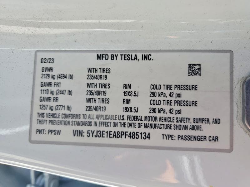 2023 TESLA MODEL 3 12