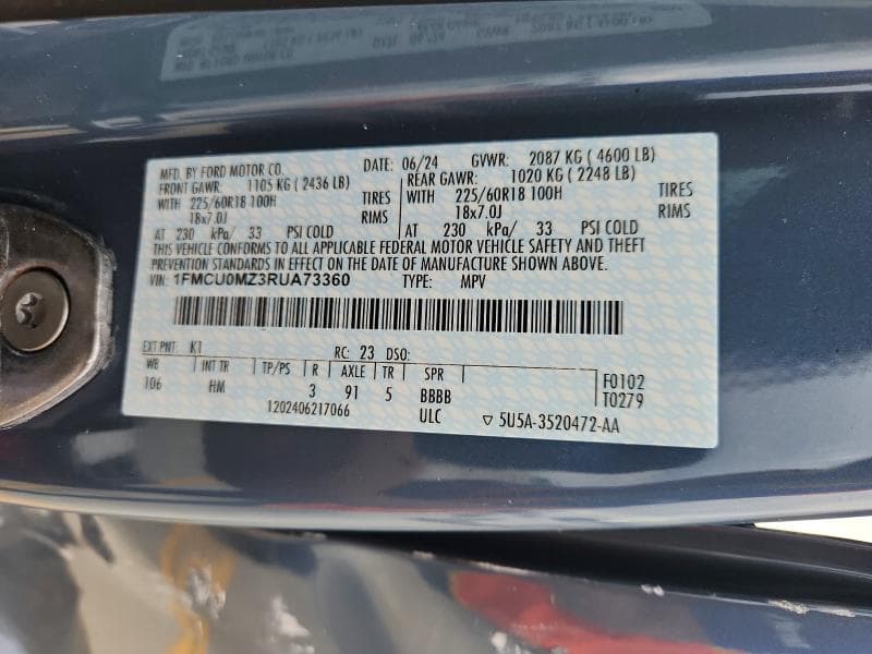 2024 FORD ESCAPE ST LINE 13