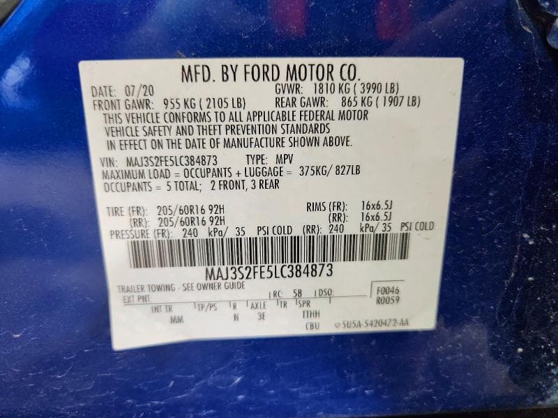 2020 FORD ECOSPORT 14