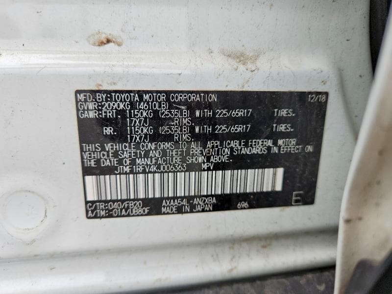 2019 TOYOTA RAV4 LE 13