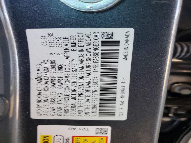 2024 HONDA CIVIC LX 12