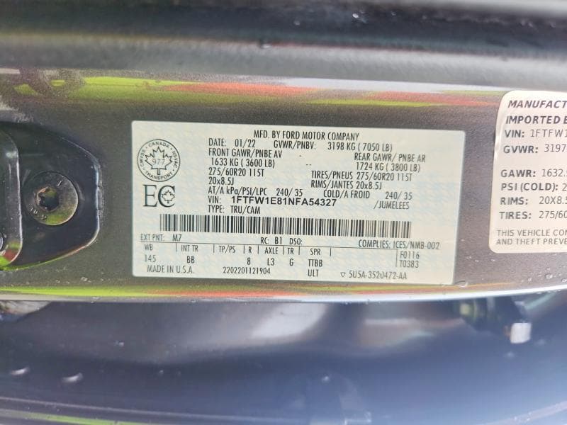 2022 FORD F150 SUPERCREW 13