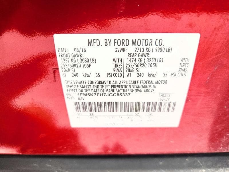 2018 FORD EXPLORER LIMITED 13