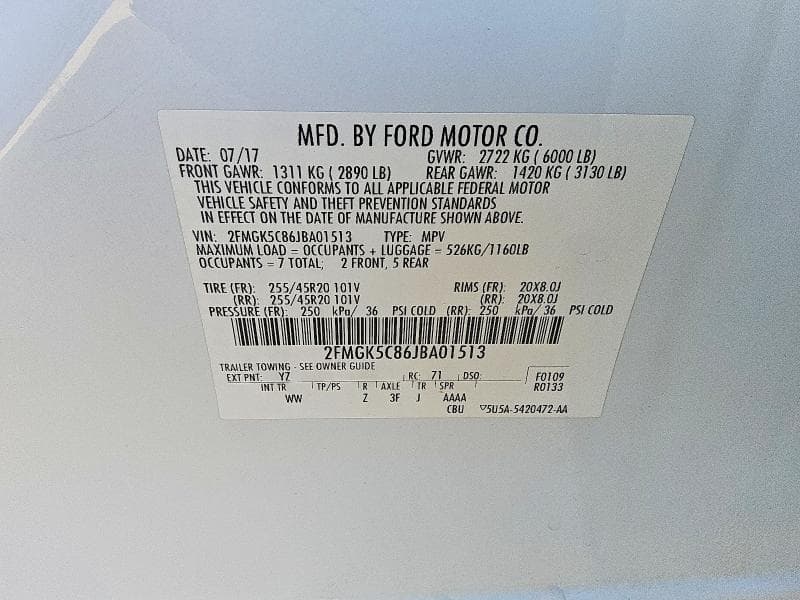 2018 FORD FLEX SEL 13
