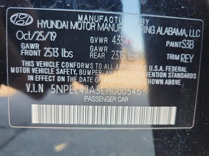 2020 HYUNDAI SONATA SEL 13