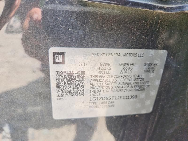 2018 CHEVROLET MALIBU LT 12