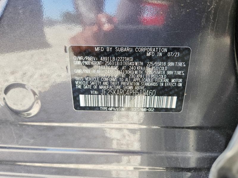 2023 SUBARU FORESTER TOURING 12