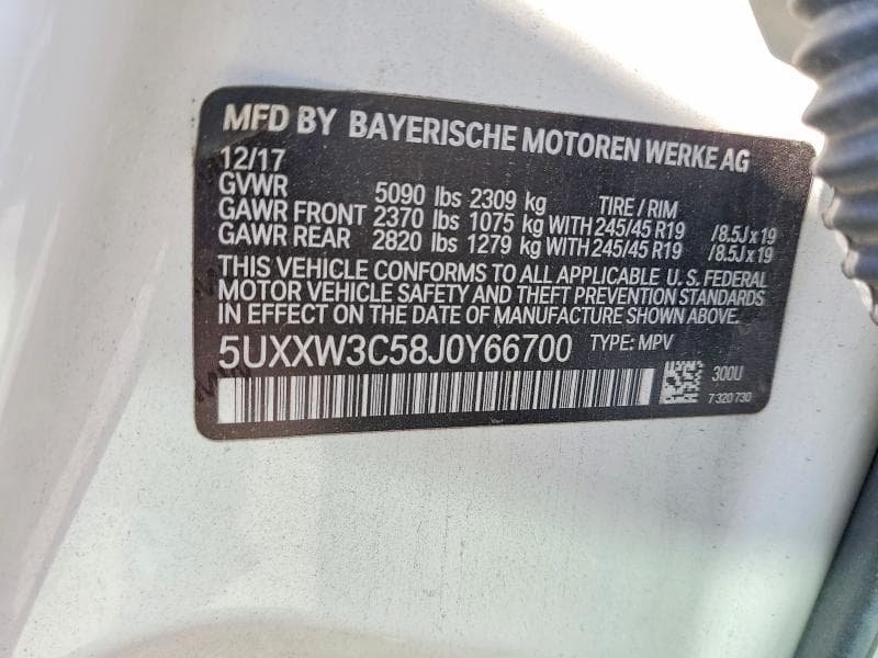 2018 BMW X4 XDRIVE28I 14