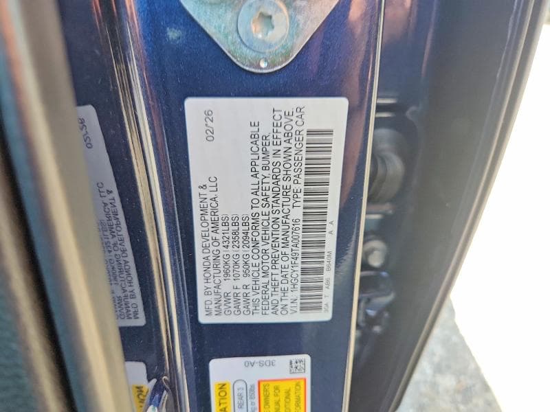 2026 HONDA ACCORD SE 13