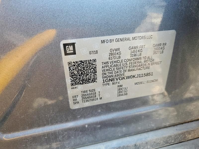 2019 CHEVROLET TRAVERSE LT 13