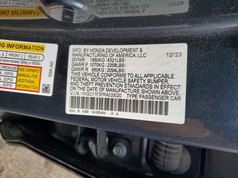 2024 HONDA ACCORD EX 13