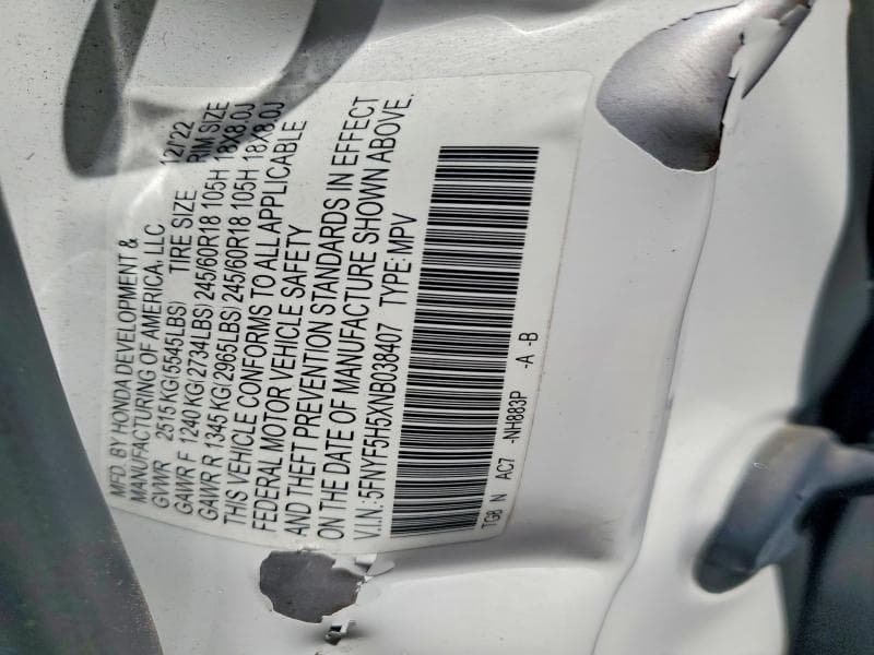 2022 HONDA PILOT EXL 13