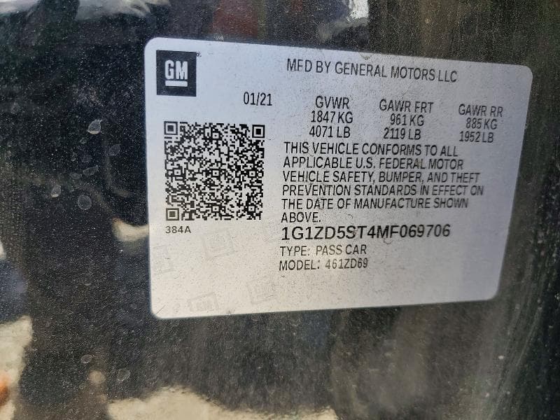 2021 CHEVROLET MALIBU LT 13