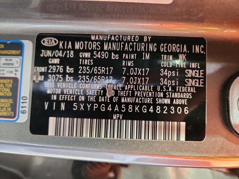 2019 KIA SORENTO LX V6 13