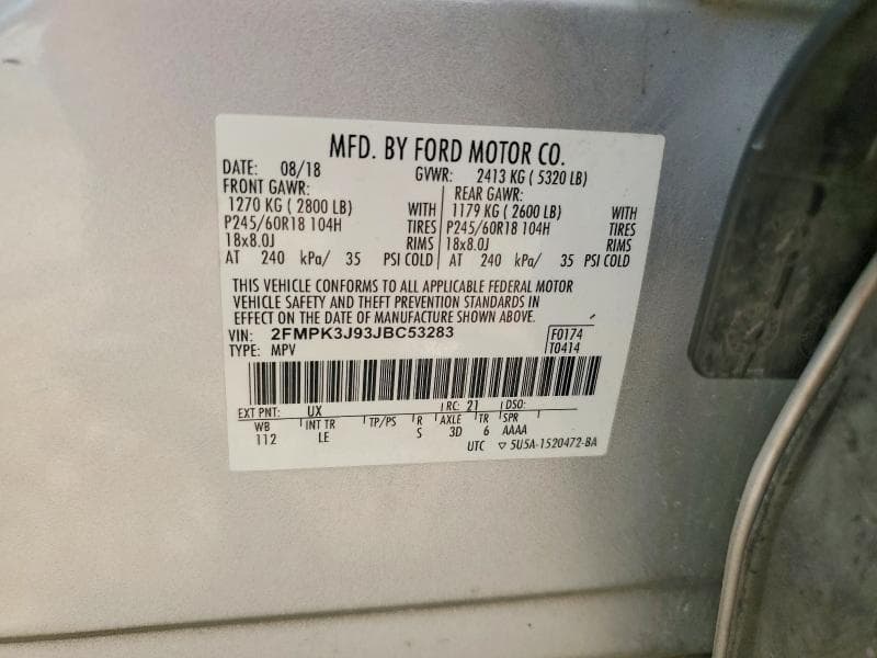 2018 FORD EDGE SEL 13