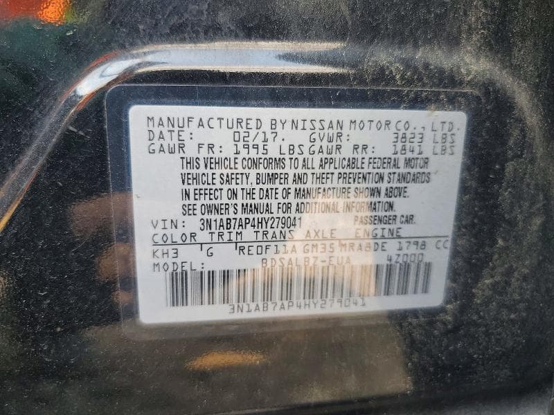 2017 NISSAN SENTRA S 12