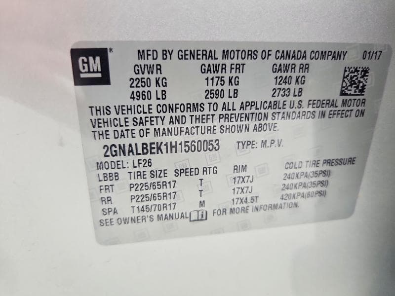 2017 CHEVROLET EQUINOX LS 13