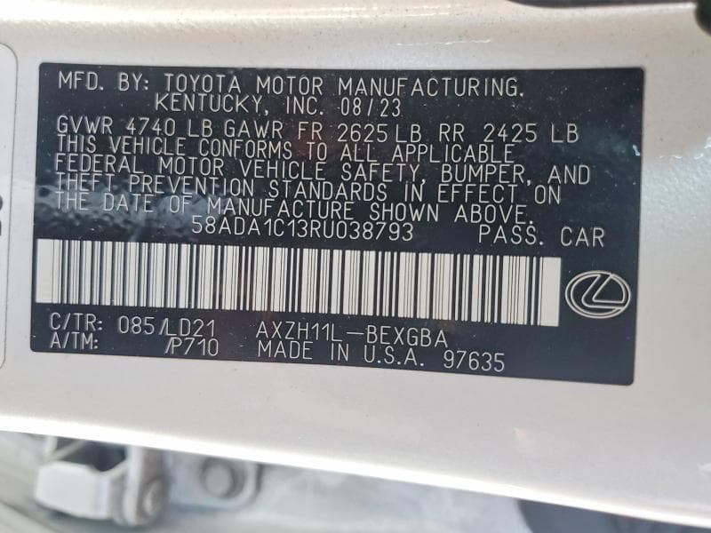 2024 LEXUS ES 300H BASE 13