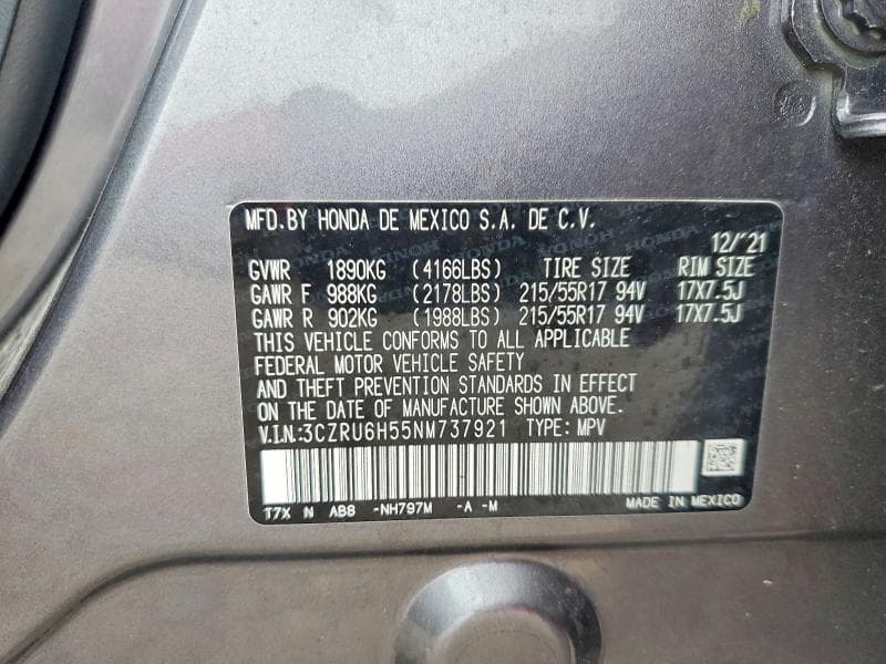 2022 HONDA HR-V EX 12