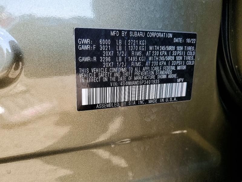 2023 SUBARU ASCENT TOURING 13