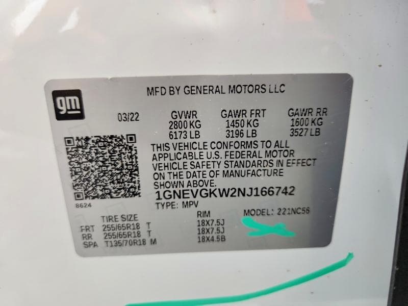 2022 CHEVROLET TRAVERSE LT 13