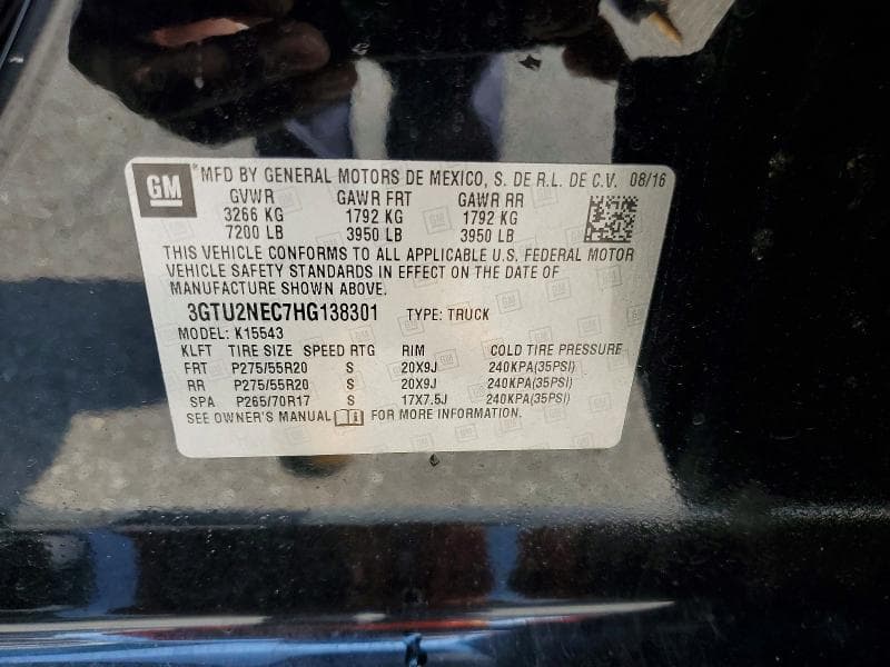 2017 GMC SIERRA K1500 SLT 12