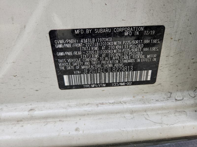 2020 SUBARU CROSSTREK PREMIUM 12