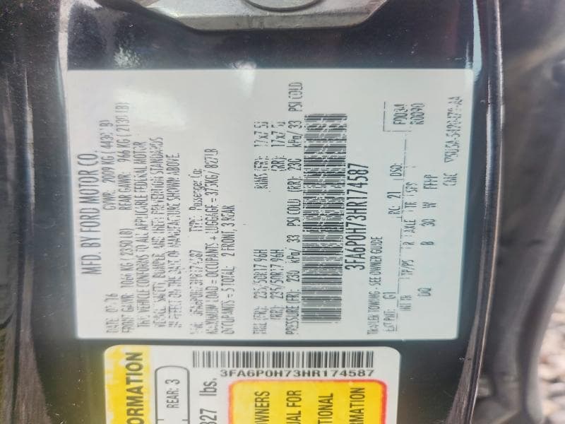 2017 FORD FUSION SE 12