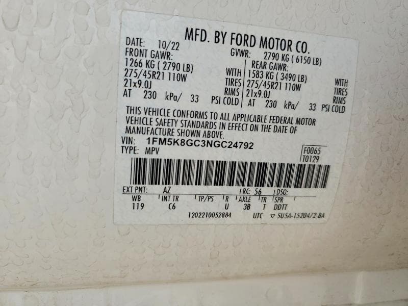 2022 FORD EXPLORER ST 14