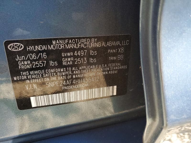2017 HYUNDAI SONATA SE 12