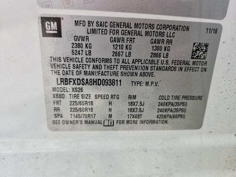 2017 BUICK ENVISION ESSENCE 13