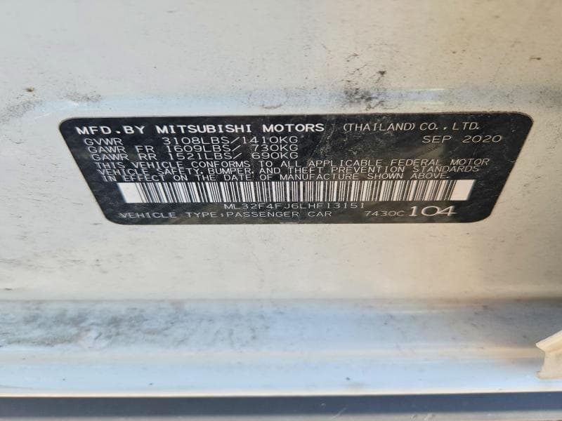 2020 MITSUBISHI MIRAGE G4 SE 12
