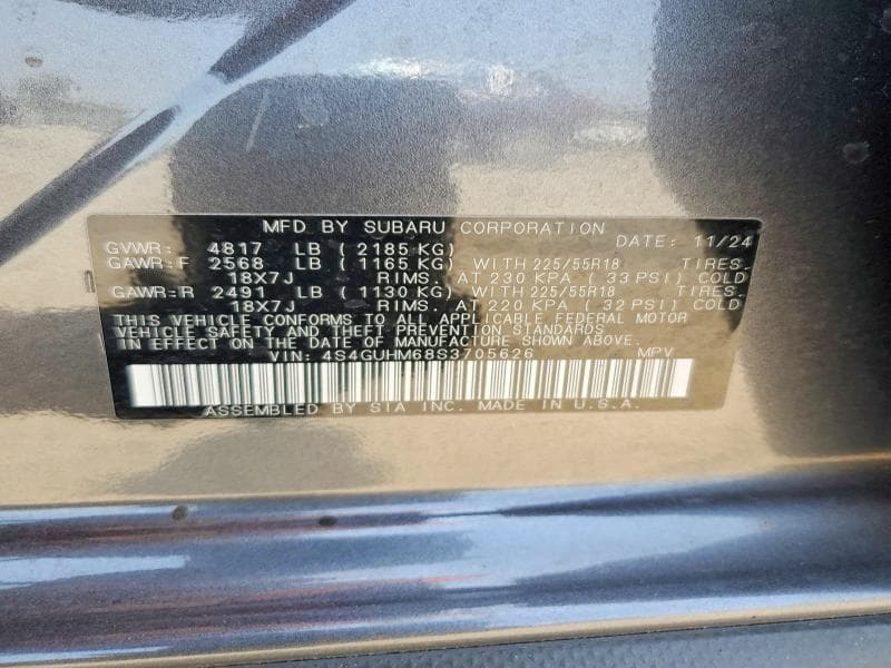2025 SUBARU CROSSTREK LIMITED 12