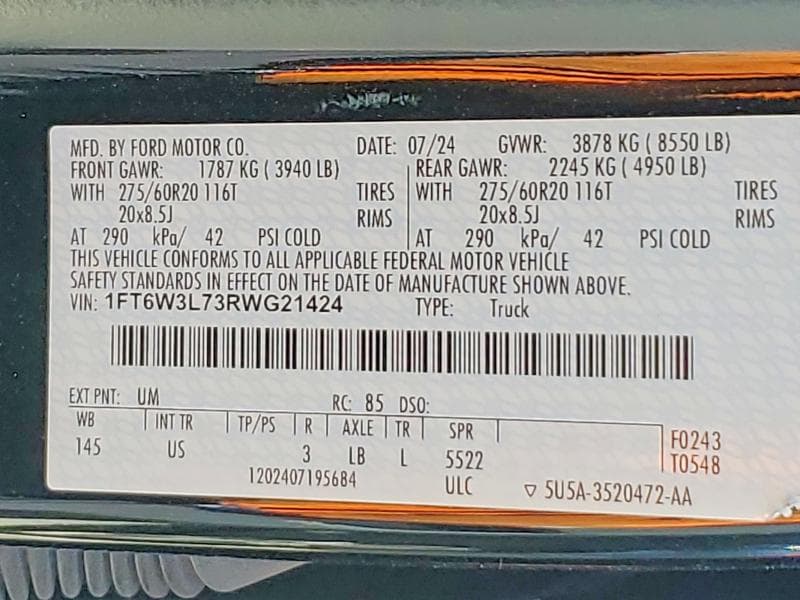 2024 FORD F150 LIGHTNING XLT 13