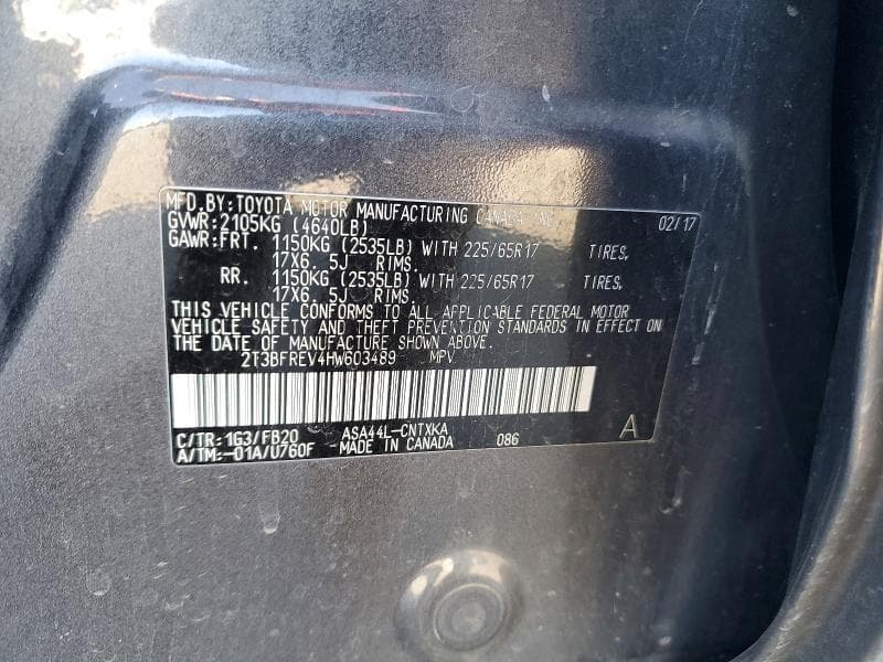 2017 TOYOTA RAV4 LE 13