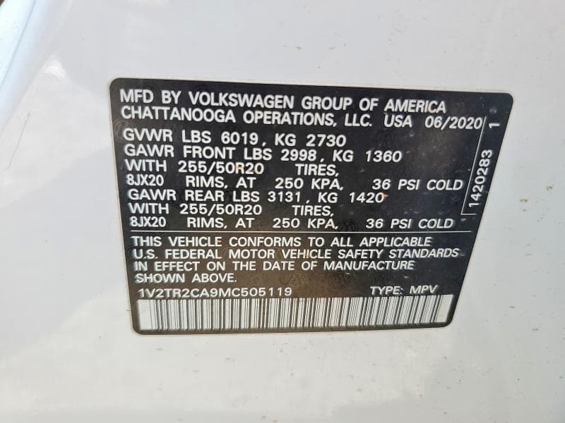 2021 VOLKSWAGEN ATLAS SEL PREMIUM 13