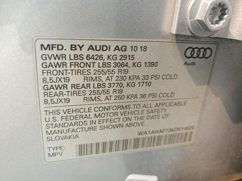 2019 AUDI Q7 PREMIUM/SE PREMIUM 14