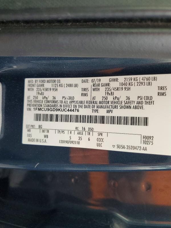 2019 FORD ESCAPE SE 13