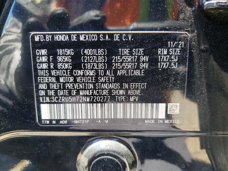 2022 HONDA HR-V EXL 13