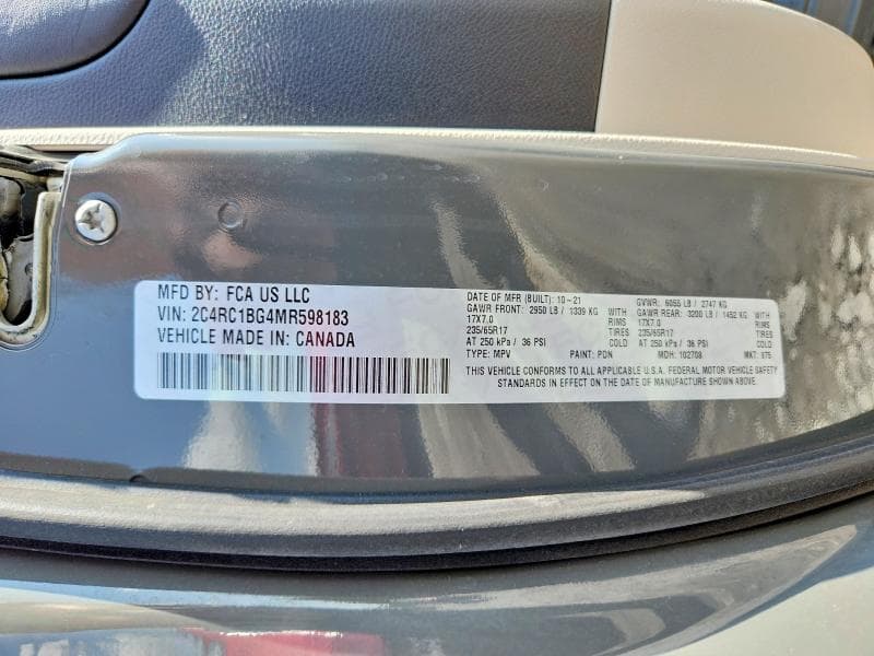 2021 CHRYSLER PACIFICA TOURING L 13