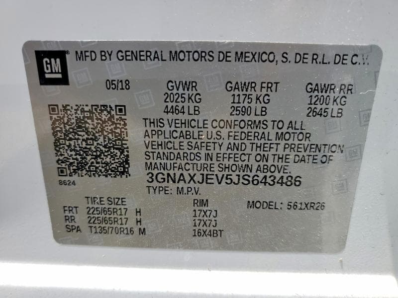 2018 CHEVROLET EQUINOX LT 12