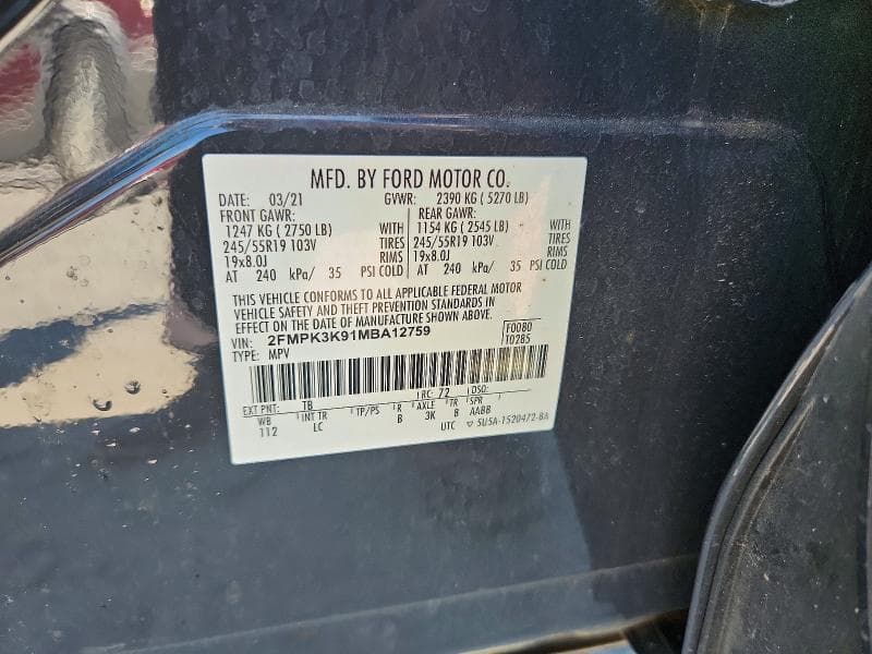 2021 FORD EDGE TITANIUM 13