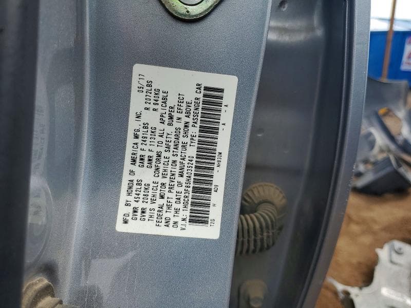 2017 HONDA ACCORD EXL 13