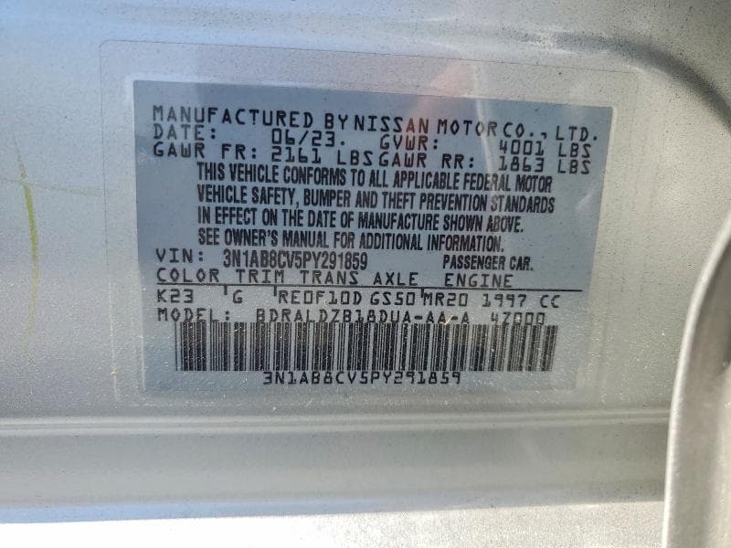 2023 NISSAN SENTRA SV 13