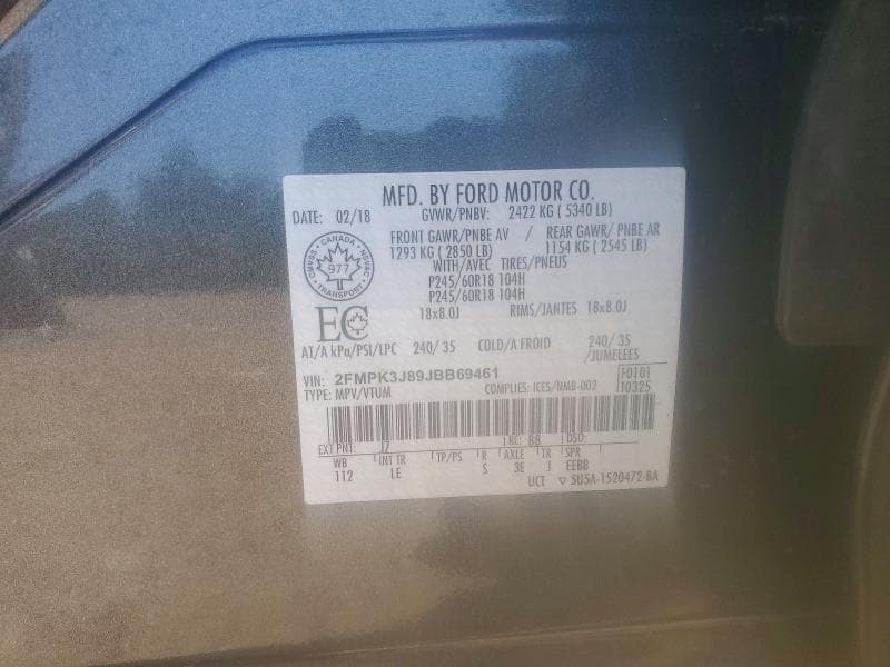 2018 FORD EDGE SEL 14