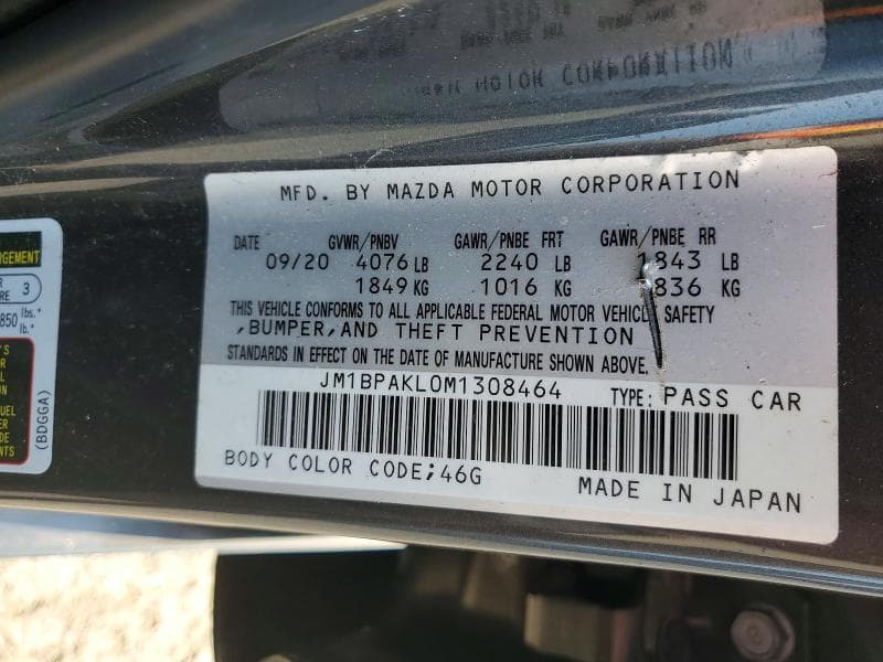 2021 MAZDA 3 SELECT 12