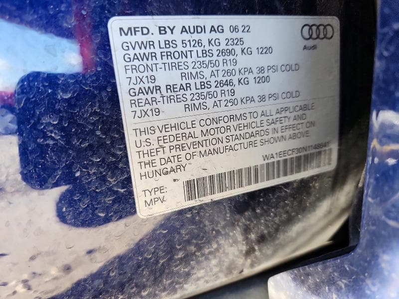2022 AUDI Q3 PREMIUM PLUS S LINE 45 12