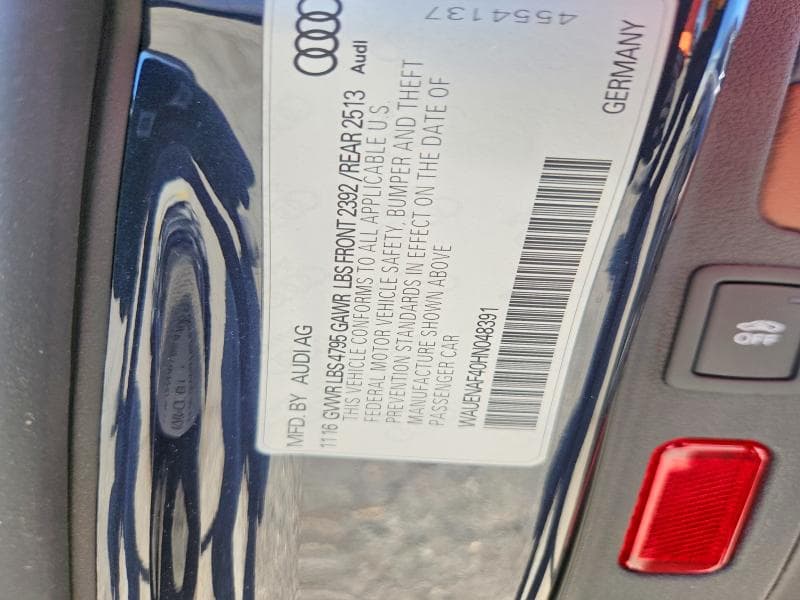 2017 AUDI A4 PREMIUM PLUS 12
