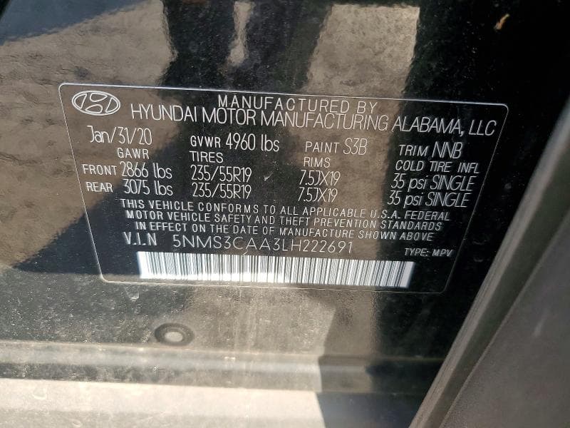 2020 HYUNDAI SANTA FE SEL 2.0T 13