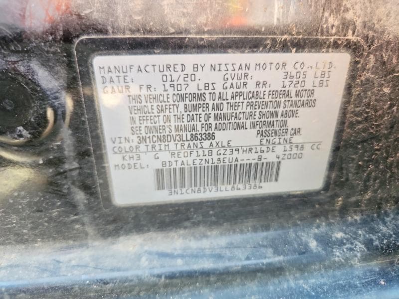 2020 NISSAN VERSA S 13